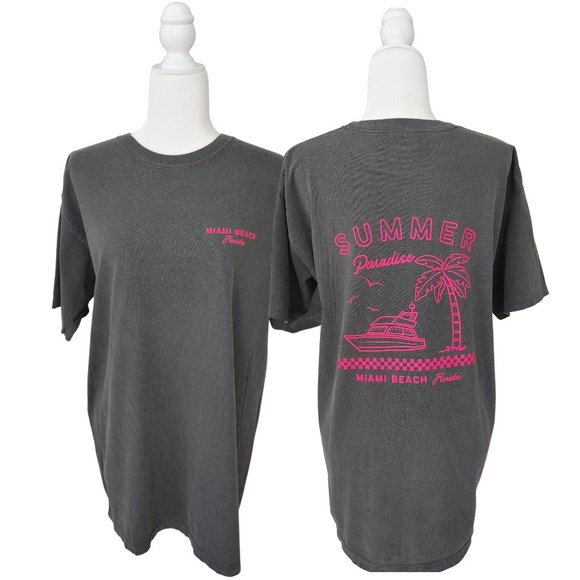Miami Beach Summer Paradise T-Shirt - Picture 2 of 7